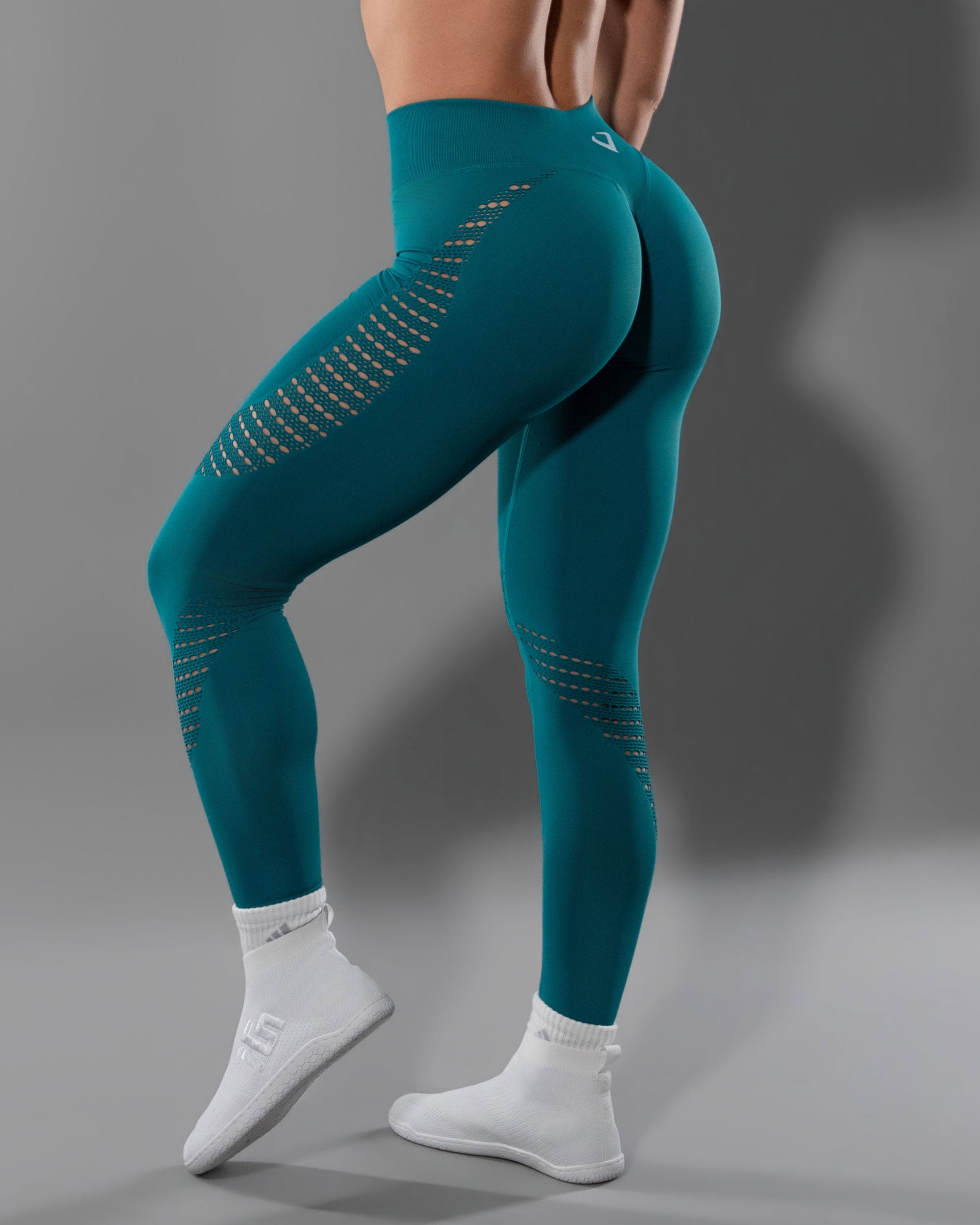 Synergy Laser Seamless Leggings - Teal