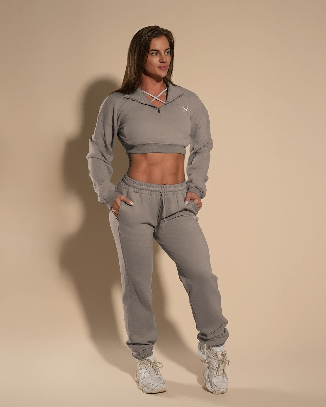 Comfy Cropped Pullover Sandstone