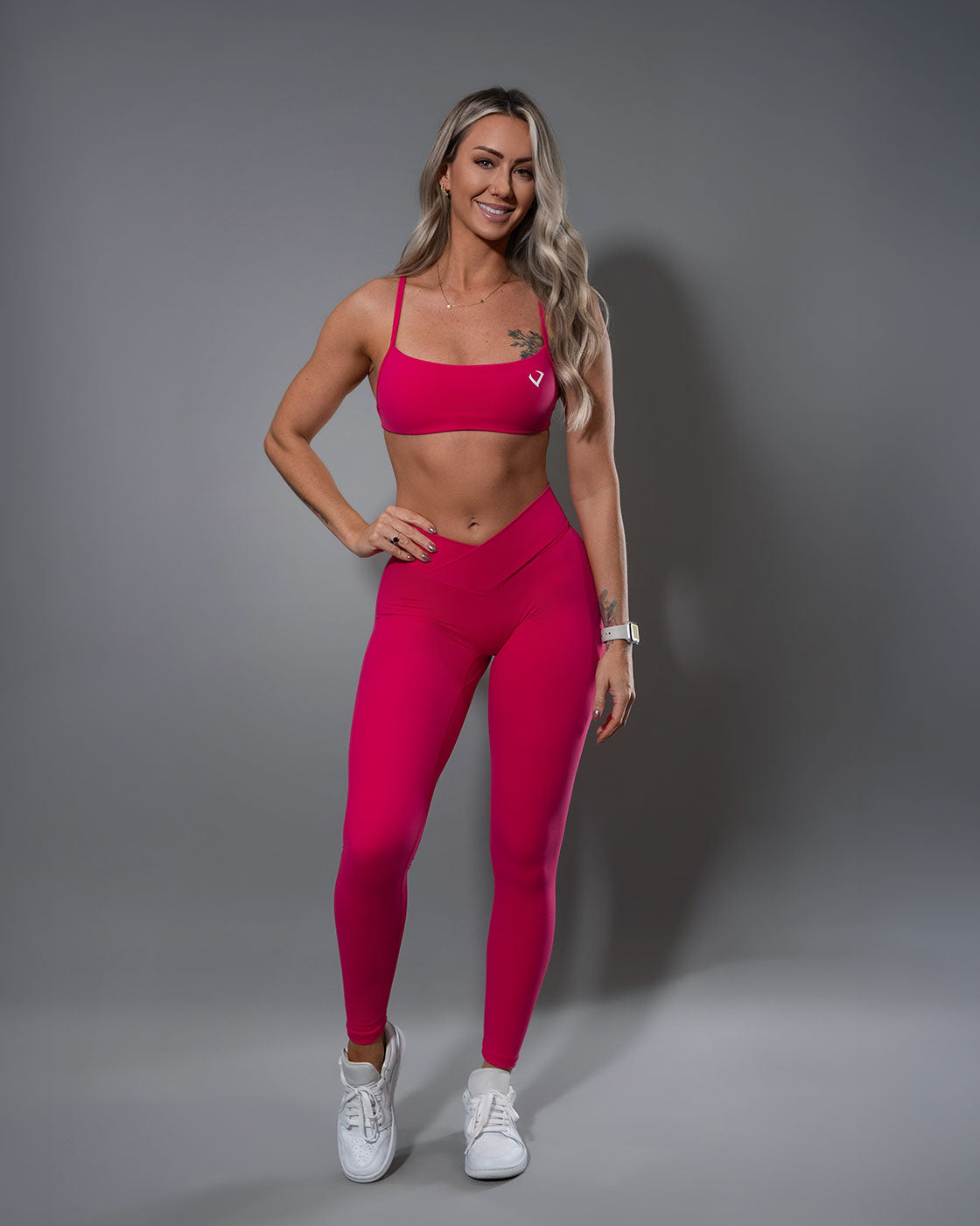 Backless Baddie Bandeau - Hyper Pink