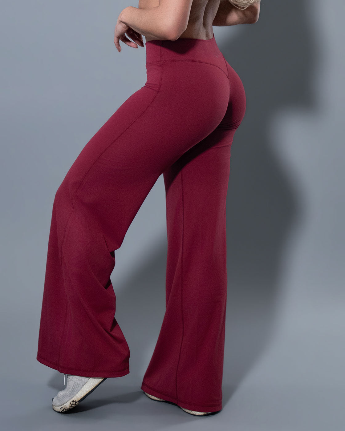 Flare Affair Pants Crimson | Straight Leg Flare Leggings