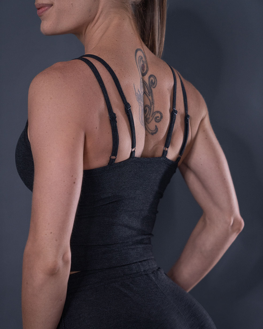 Loungerie Crop Top Charcoal