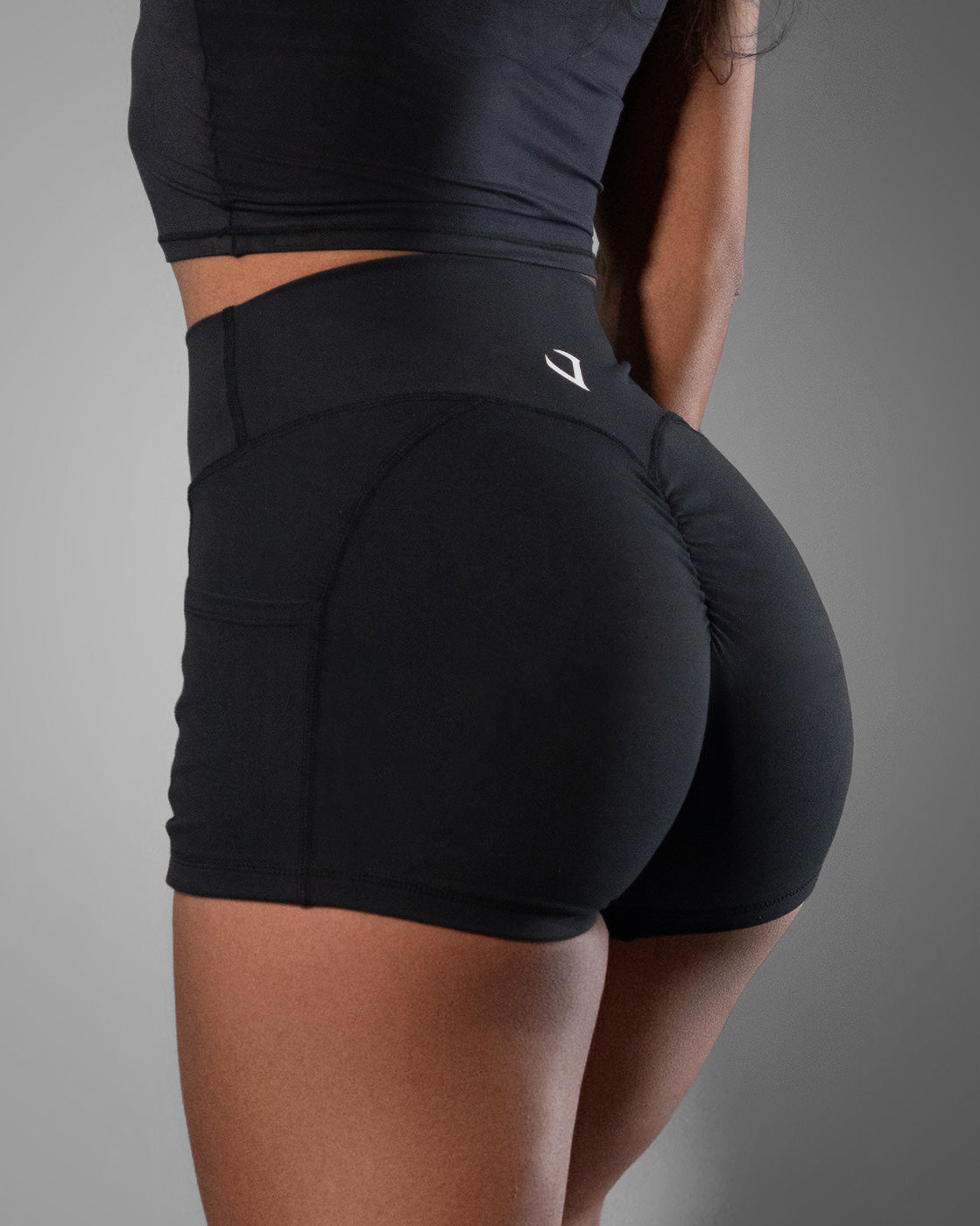 Luxe Black Pocket Shorts