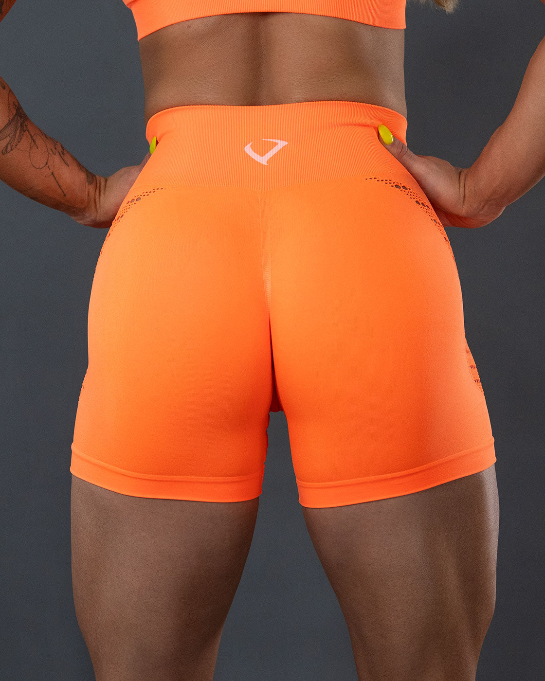 Synergy Neon Orange Seamless Shorts