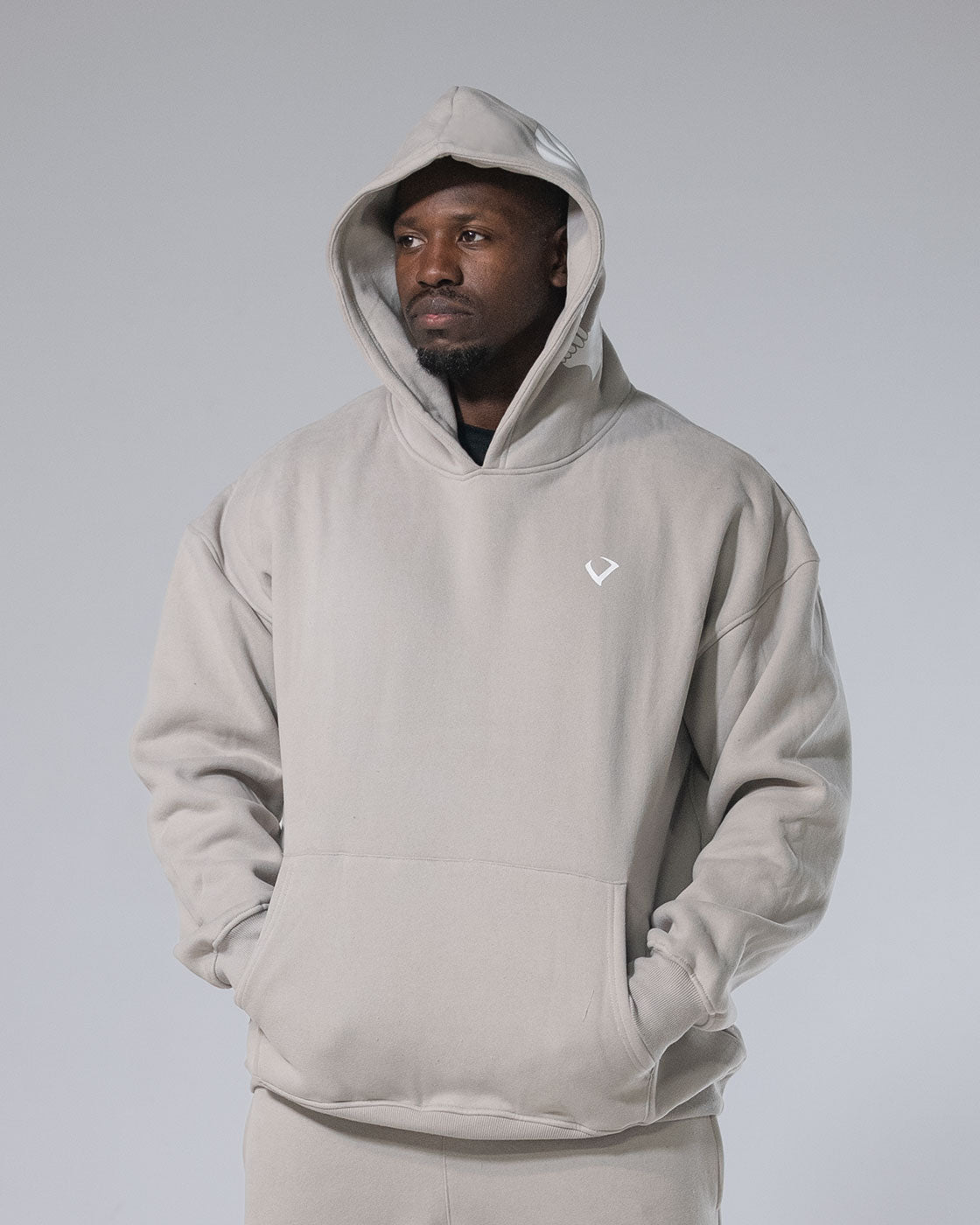 Royalty Skull Hoodie Beige