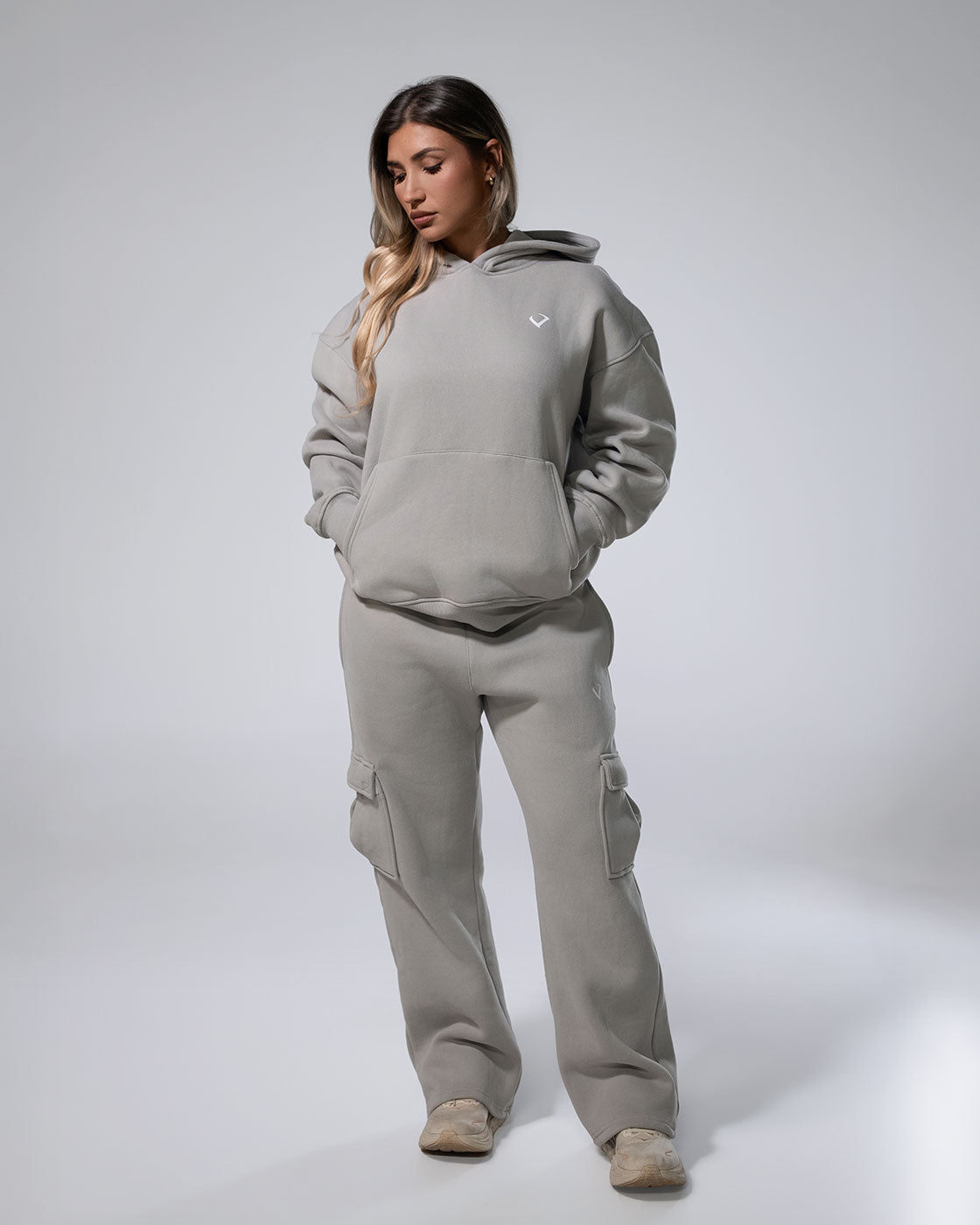 Royalty Skull Hoodie Beige