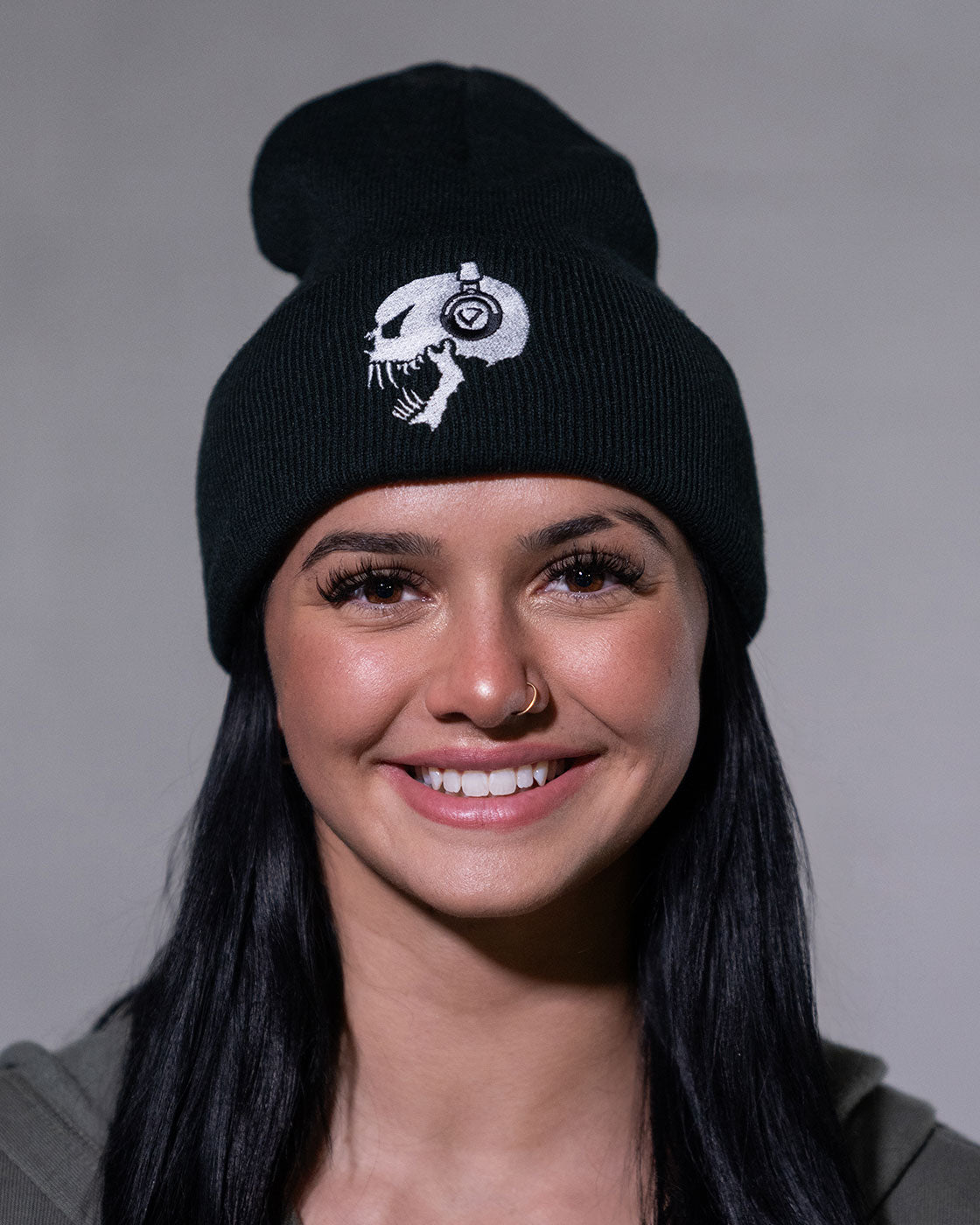 Black Skull Beanie