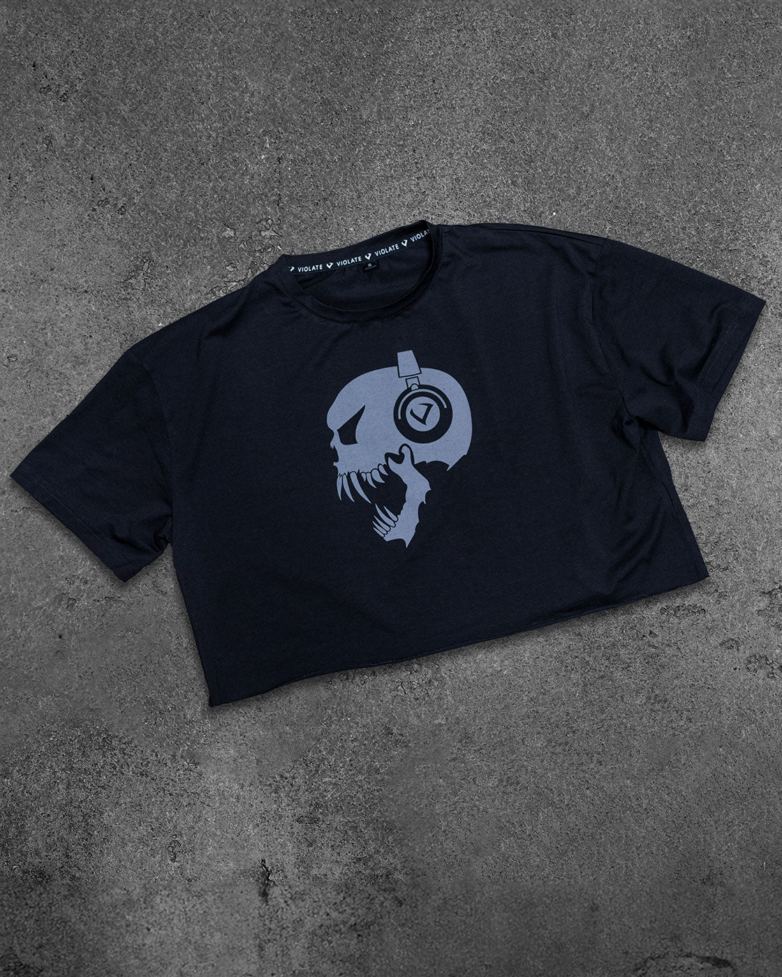 Violate Skull Crop - Black