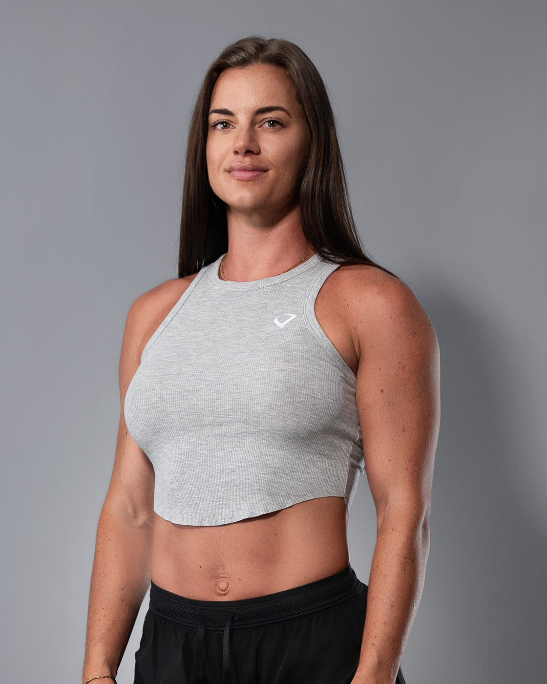 Violate The Dress Code Essential Crop Top - Grey
