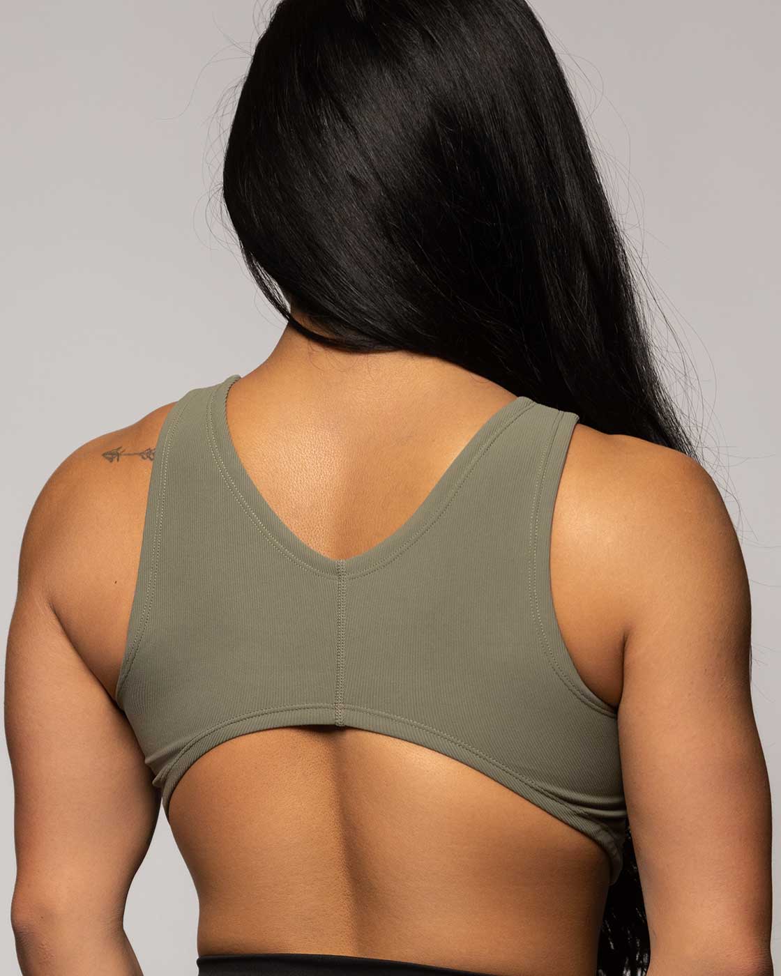 Apex Long Line Sports Bra- Army Green