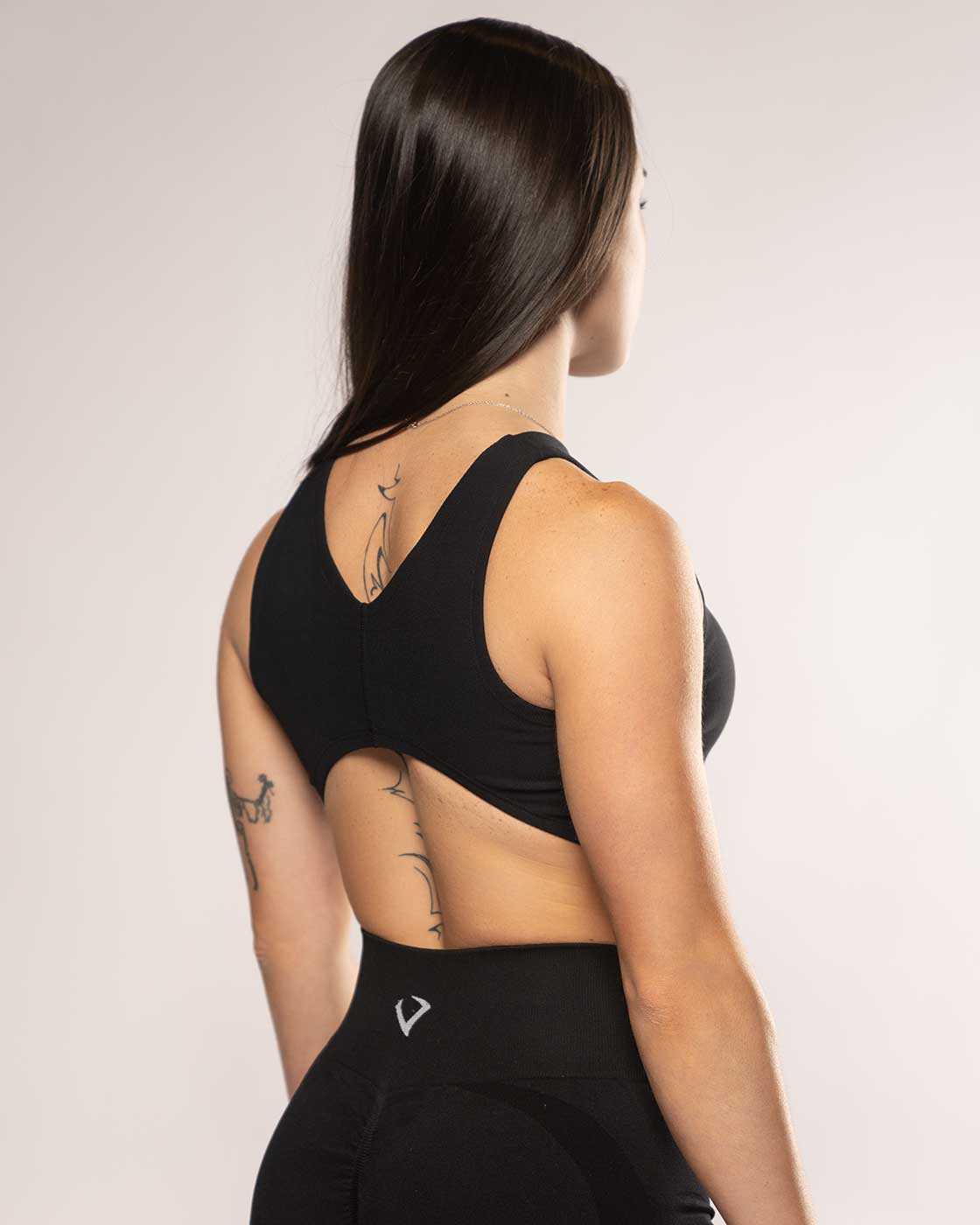 Apex Long Line Sports Bra- Black