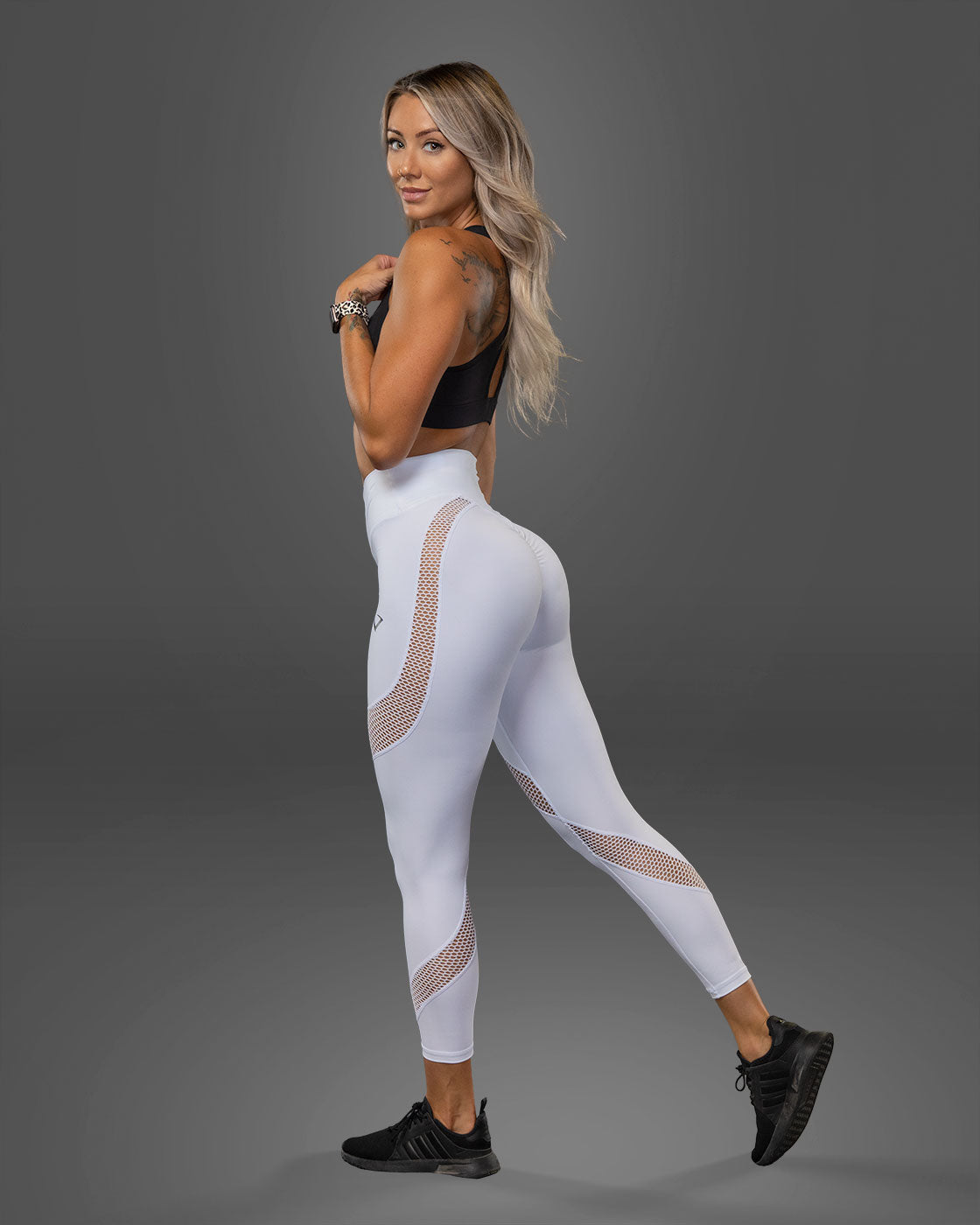 Luxe White Mesh Leggings