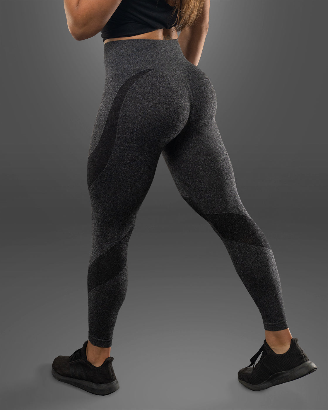 Amore Scrunch Butt Grey Seamless Leggings