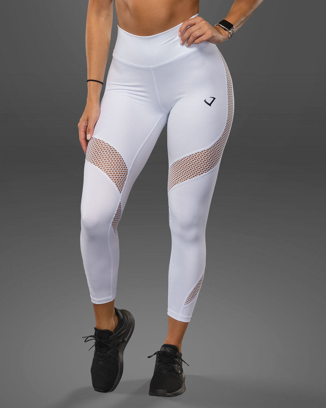 Luxe White Mesh Leggings