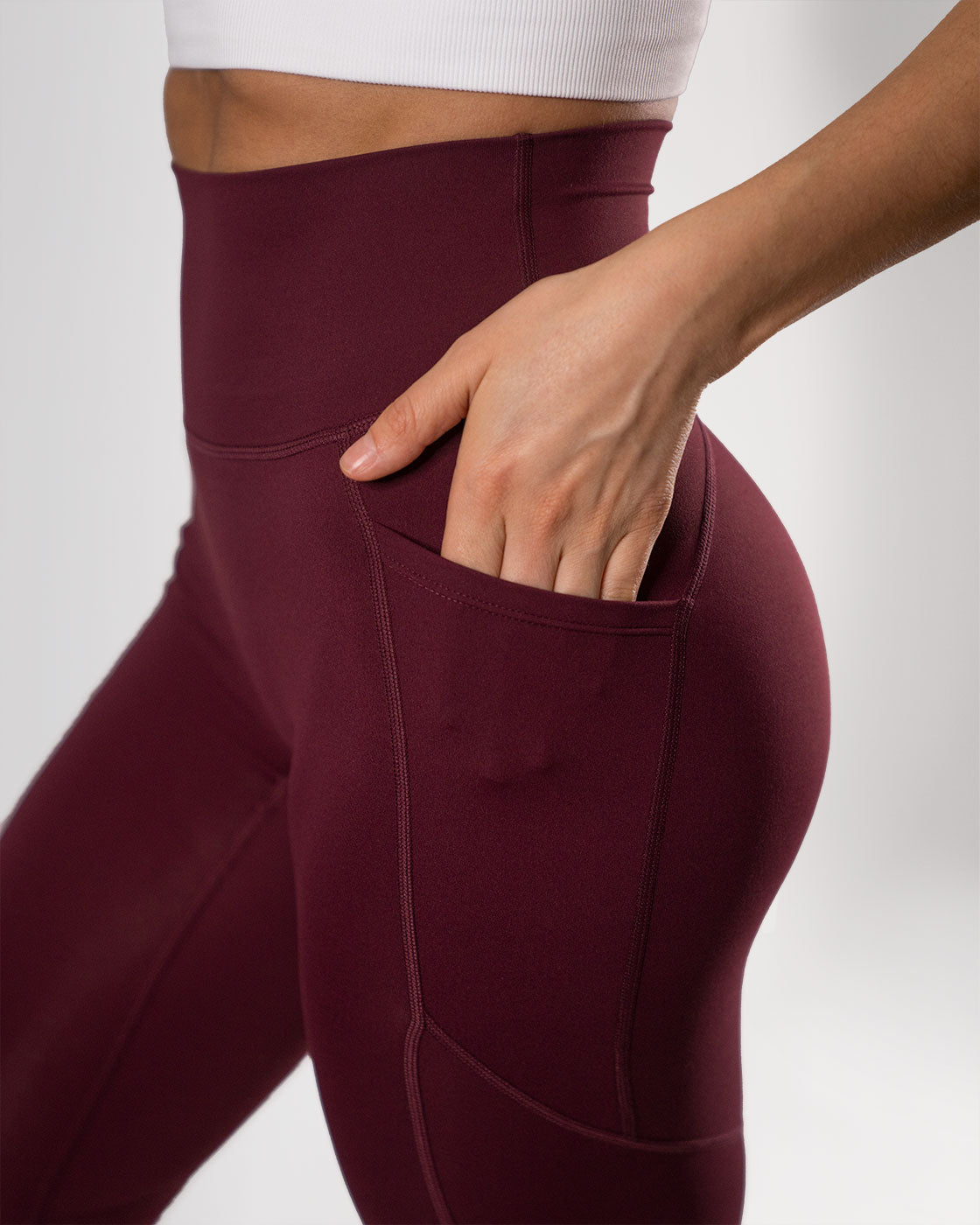 Desire Maroon Pocket Leggings