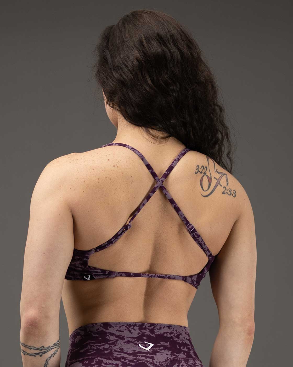 Twist Sports Bra Purple Camo