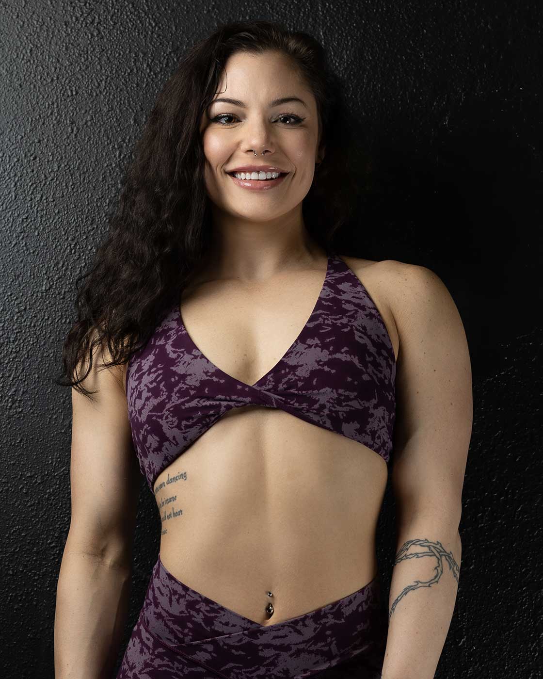 Twist Sports Bra Purple Camo