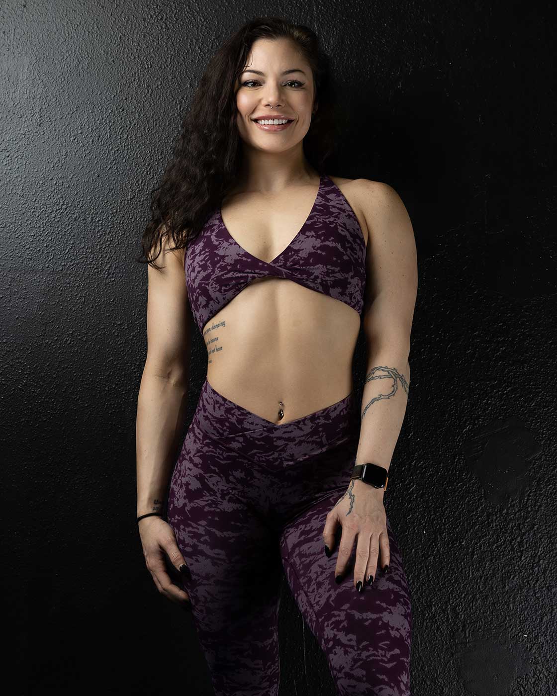 Twist Sports Bra Purple Camo