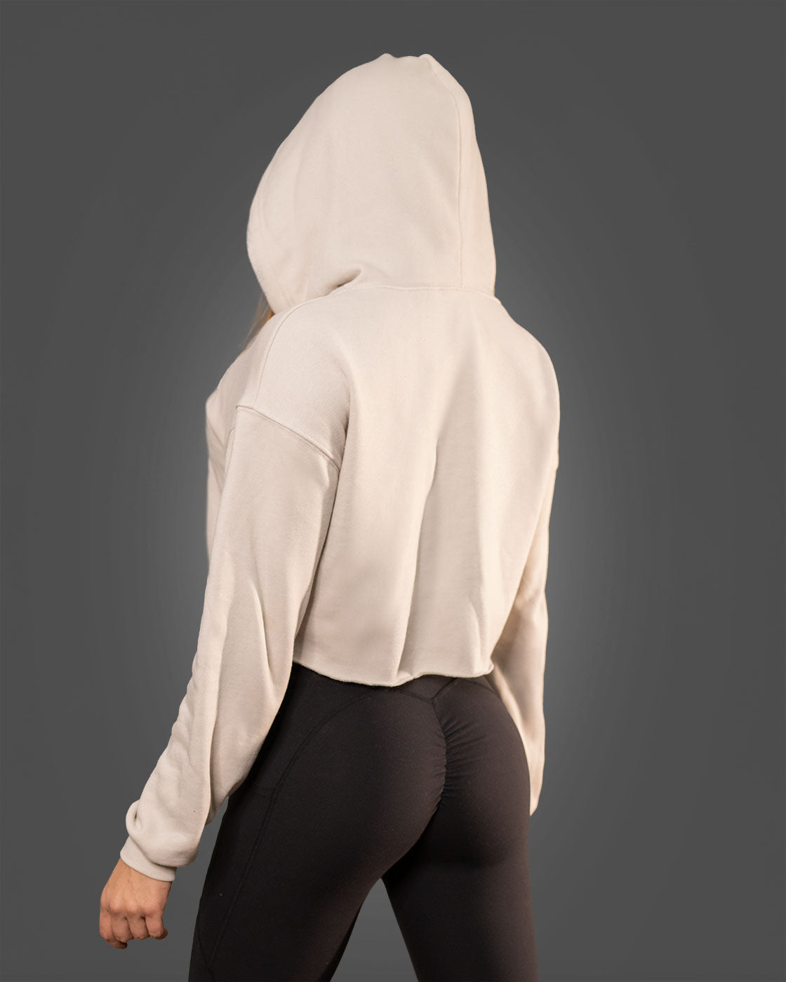 Violate Tan Crop Hoodie
