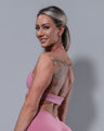 Allure Halter Sports Bra - Blush