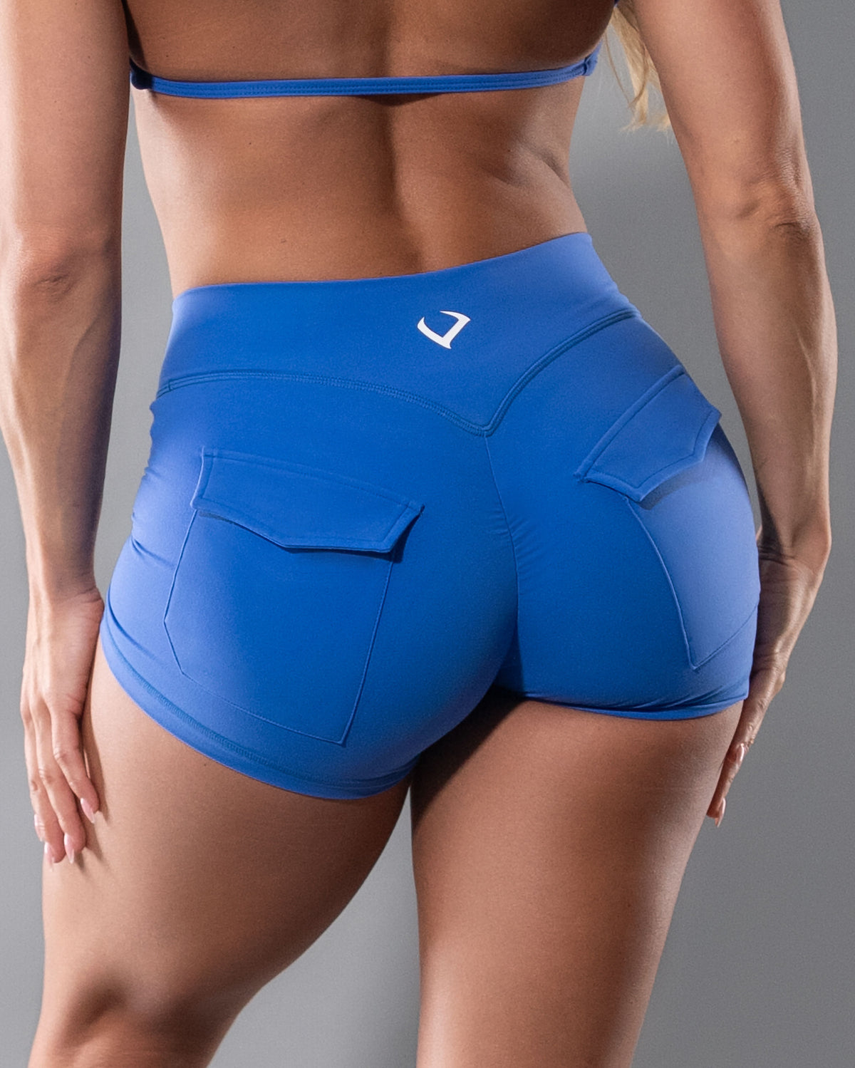 Desire Cheeky Pocket Shorts - Blue