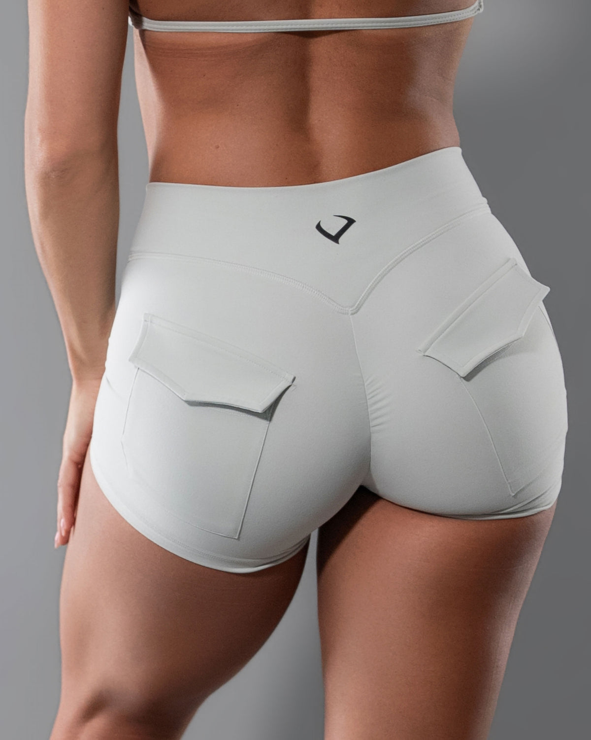 Desire Cheeky Pocket Shorts - Gray