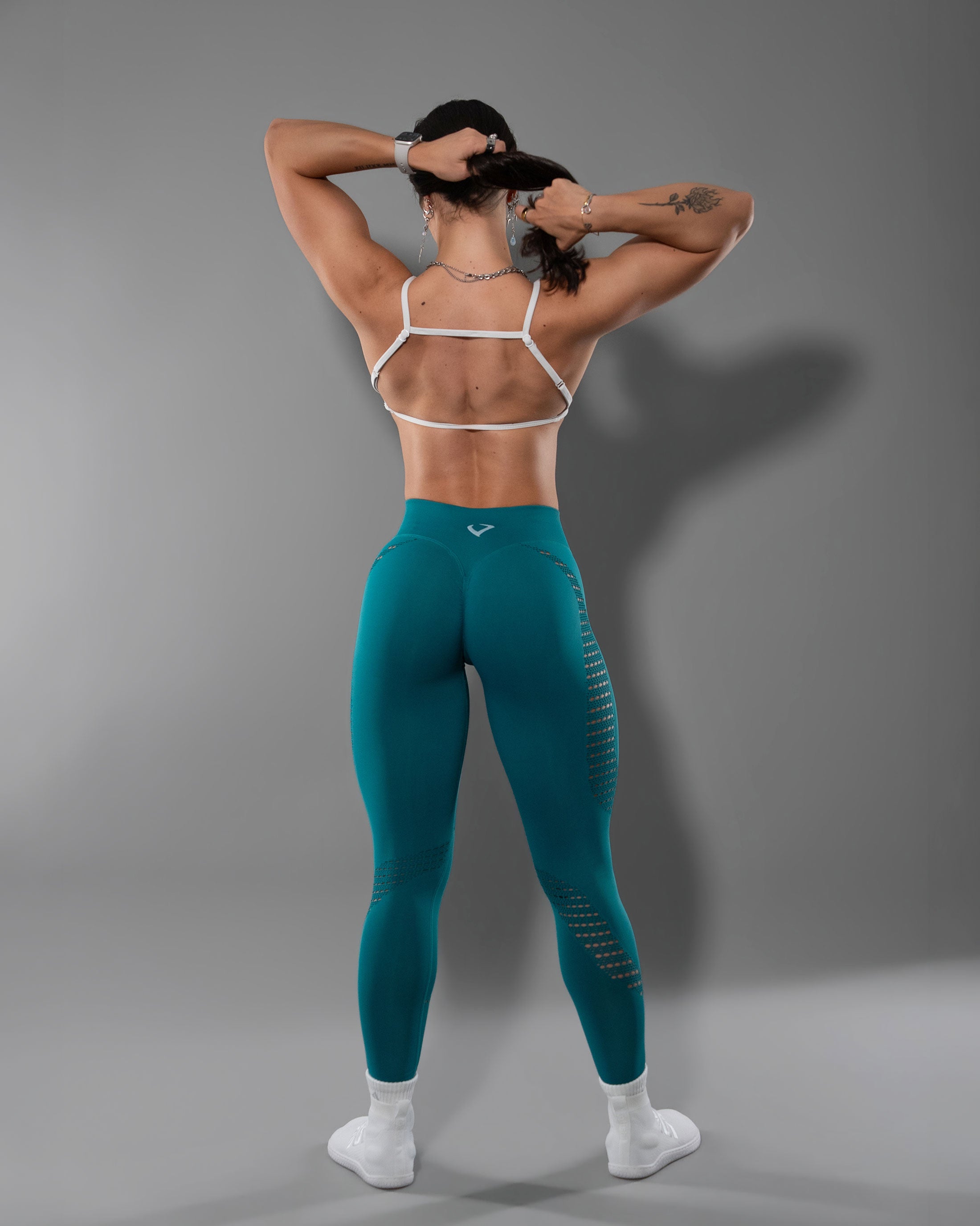 Synergy Laser Seamless Leggings - Teal