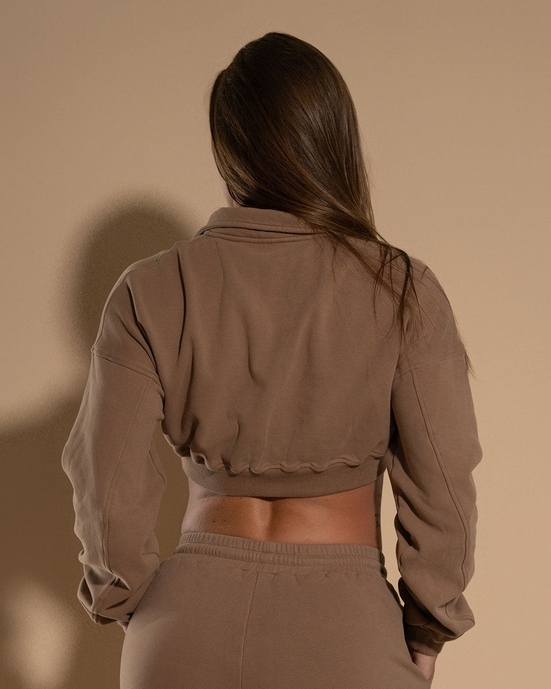 Comfy Cropped Pullover Tan