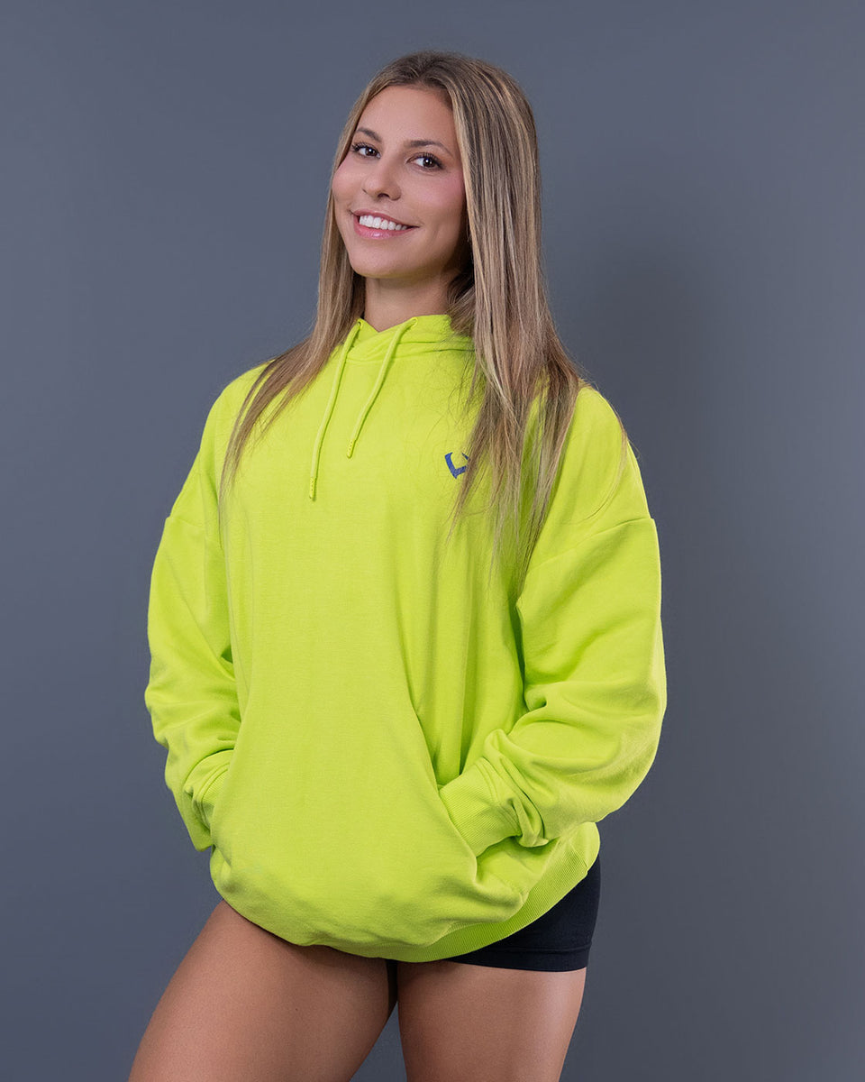 green emerald velvet dress Mid Plus Size Holiday Dress Neon Lime with Hoodie UK 12-16 US 8-12