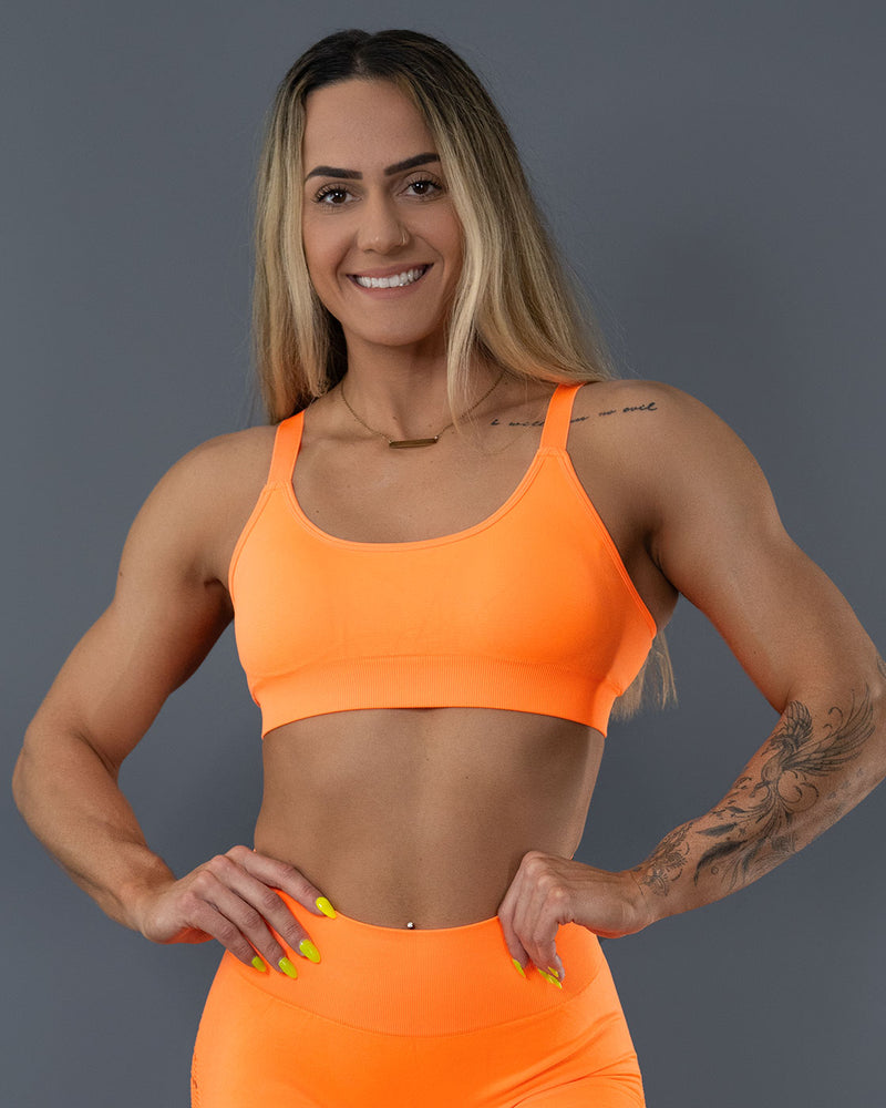 Neon Geometric Sports Bra
