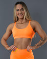 Synergy Neon Orange Sports Bra