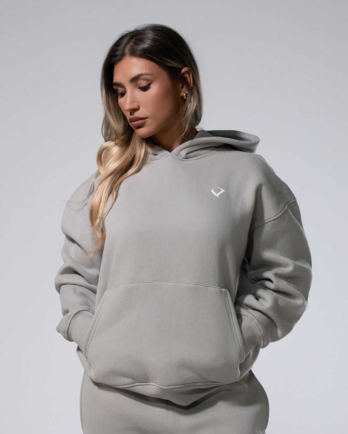 Royalty Skull Hoodie Beige