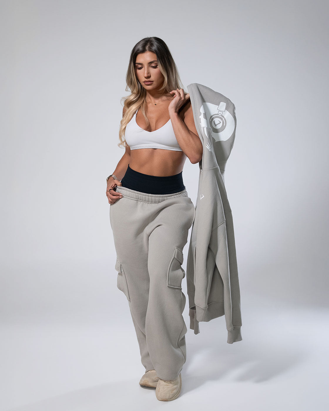 Royalty Cargo Sweats Beige