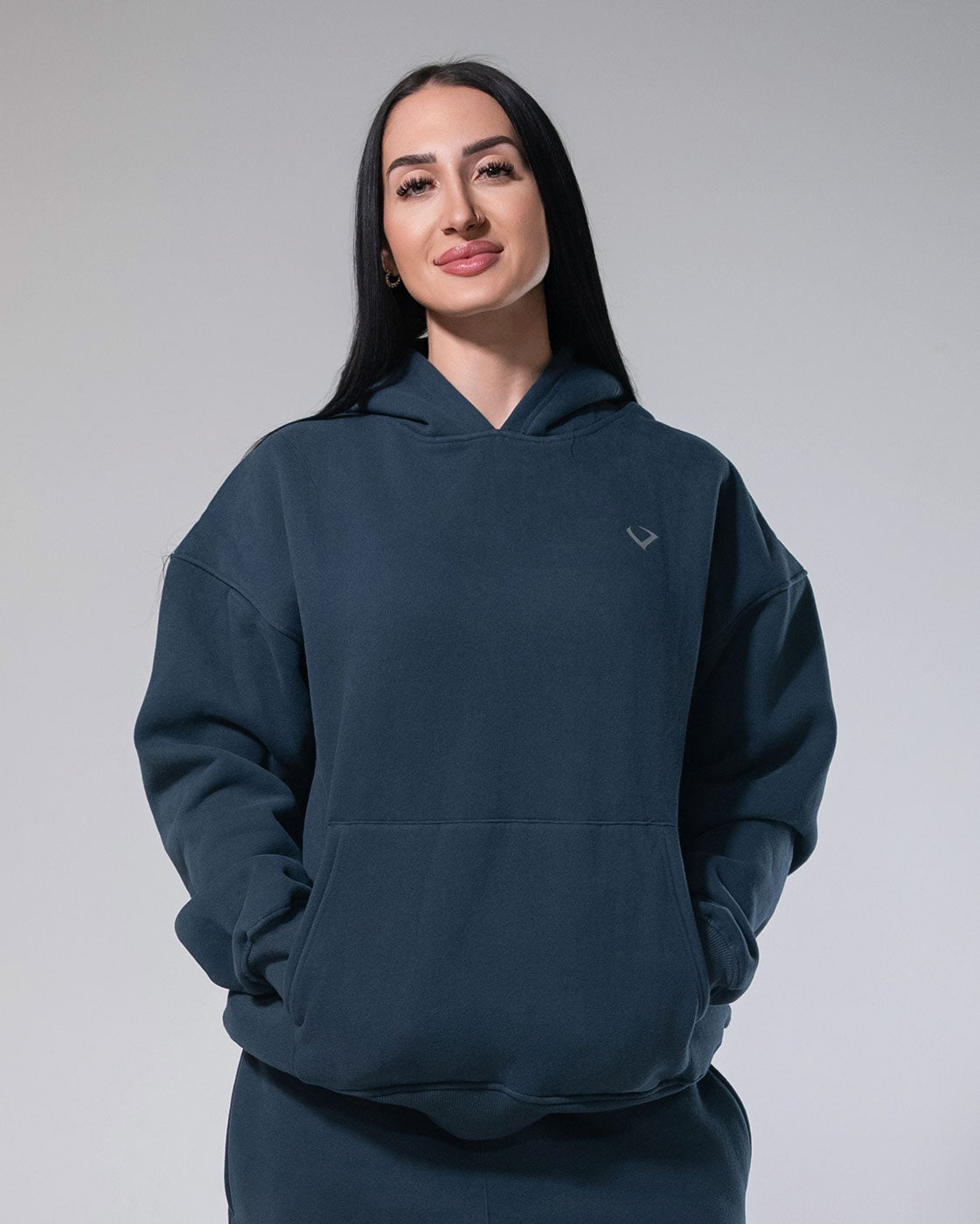 Royalty Skull Hoodie Navy Blue