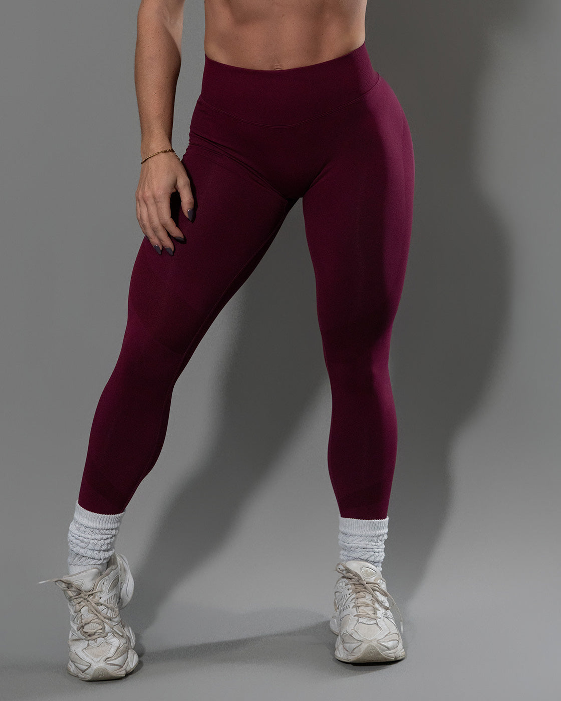 Synergy Wine Red Seamless Leggings