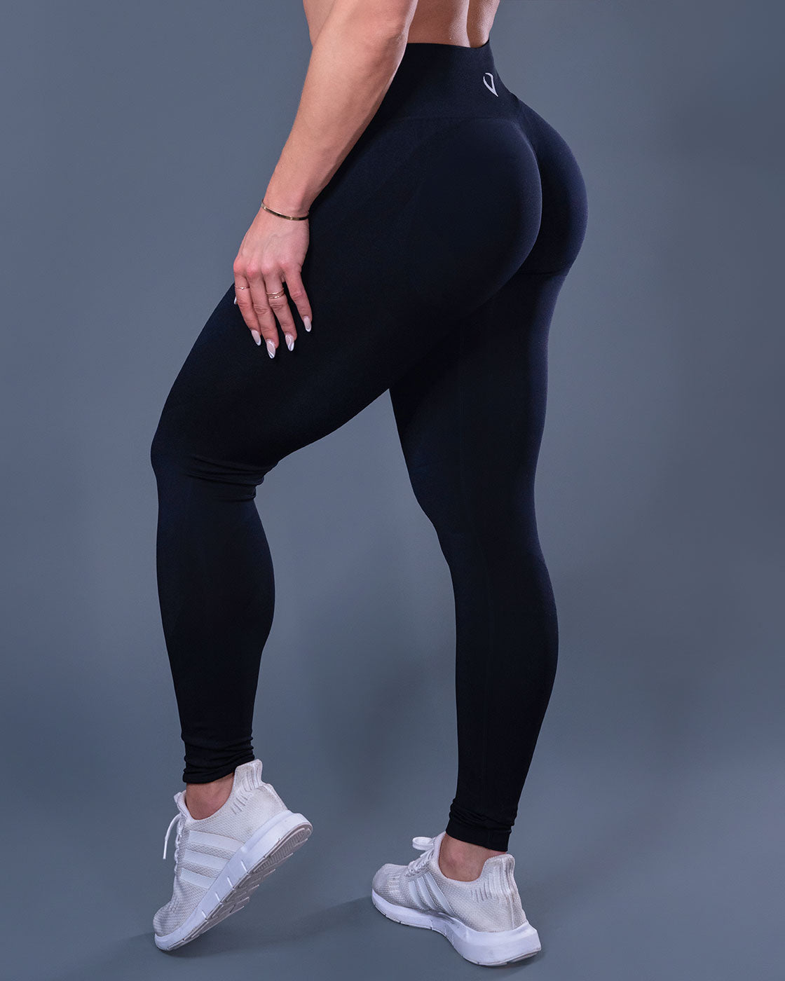 Love & Other Things gym seamless contrast leggings in tangerine