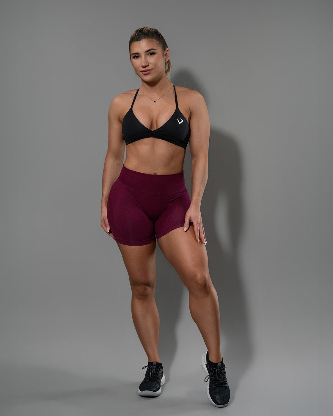 Synergy Wine Red Seamless Shorts