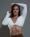 Allure Long Sleeve Backless Twist - White