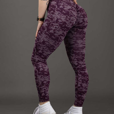 Pantalon De Yoga Ethika Subzero Performance – Violet Camouflage – Taille L – Neuf